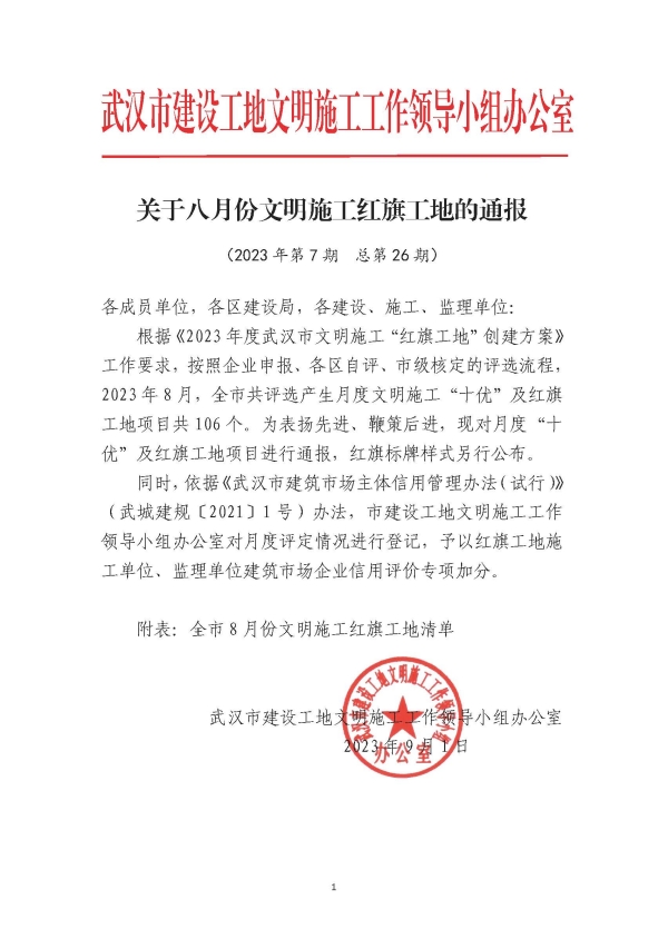 千子山生活垃圾焚燒發(fā)電項(xiàng)目二期再次獲評武漢市文明施工“紅旗工地”-附圖1.jpg